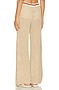 view 3 of 4 Crochet Wide Leg Pants in Off White, Faded Lime & Coconut