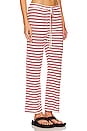 view 2 of 5 Stripe Jersey Crop Pant in Red Stripe
