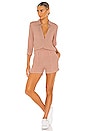 view 1 of 3 Zip Up Romper in Taupe