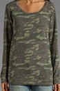 view 3 of 4 Camo Print Boyfriend Sweatshirt in Army