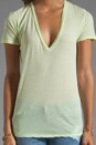 view 3 of 3 Tissue V Neck Tee in Fizz