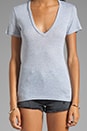 view 3 of 3 Baby Heather Classic Tissue V-Neck in Heather Grey
