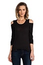 view 1 of 4 Open Shoulder Top in Black