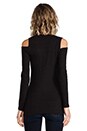 view 3 of 4 Open Shoulder Top in Black