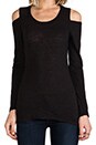 view 4 of 4 Open Shoulder Top in Black