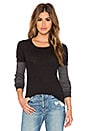 view 1 of 3 Varsity Double Layer Thermal Tee in Black