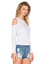 view 3 of 5 Open Back Cut Out Tee in White