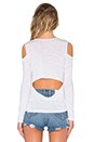 view 4 of 5 Open Back Cut Out Tee in White