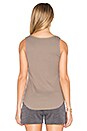 view 3 of 4 Baseball Hem Rib Tank in Ash Green