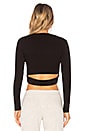 view 3 of 4 Twisted Front Top in Black