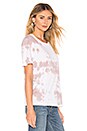 view 2 of 4 Oversized Crew Cloud Tie Dye Tee in Dusty Rose
