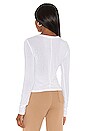 view 3 of 4 Bustier Long Sleeve Top in White
