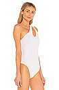 view 3 of 5 Cut Out Shoulder Bodysuit in White
