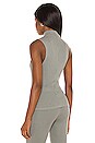 view 3 of 4 Rib Mock Neck Tank in Gunmetal