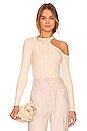 view 1 of 4 Flat Rib Asymmetrical Top in Off White