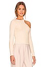 view 2 of 4 Flat Rib Asymmetrical Top in Off White