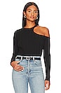 view 1 of 5 Flat Rib Asymmetrical Top in Black