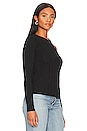 view 2 of 5 Flat Rib Asymmetrical Top in Black