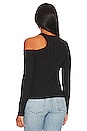 view 4 of 5 Flat Rib Asymmetrical Top in Black