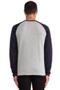 view 3 of 5 Raglan Tee in Grey/ Navy in Grey & Navy