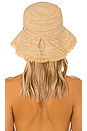 view 2 of 3 Packable Raffia Bucket Hat in Natural