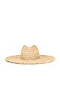 view 3 of 3 Coverup Sunhat in Natural & Metallic Gold