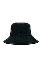view 3 of 3 Washed Cotton Crusher Hat in Black