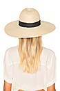 view 2 of 3 Fine Braid Inset Continental Hat in Natural & Black