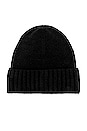 view 1 of 2 Cashmere Cuff Slouchy Beanie in Black