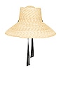 view 3 of 3 Cora Sun Hat in Natural & Black