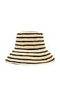 view 3 of 3 Chic Crochet Bucket in Natural & Black Stripe