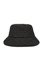 view 2 of 3 Quilted Bucket Hat in Black