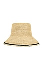 view 3 of 4 Stripe Modern Bucket Hat in Natural