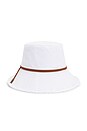 view 1 of 2 Fringed Bucket Hat in White