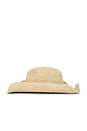 view 4 of 4 Raffia Cowboy Hat in Neutral & Neutral Bead