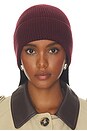 view 1 of 3 Refined Knit Beanie in Burgundy