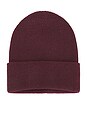 view 2 of 3 Refined Knit Beanie in Burgundy