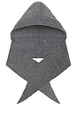 view 1 of 3 Cable Hooded Scarf in Grey
