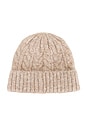 view 4 of 3 Alpine Cable Beanie in Taupe
