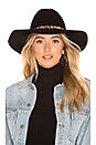 view 1 of 3 Cameron Hat in Black & Leopard