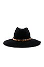 view 3 of 3 Cameron Hat in Black & Leopard