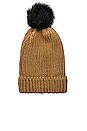 view 3 of 5 Tonal Pom Beanie in Tobacco