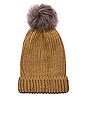 view 4 of 5 Tonal Pom Beanie in Tobacco