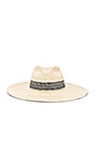 view 3 of 3 CHAPEAU DE SOLEIL GINGHAM in Natural & Navy