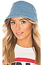 view 1 of 3 Washed Cotton Bucket Hat in Light Denim