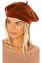 view 1 of 3 Classic Wool Beret in Tobacco