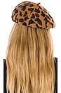 view 2 of 3 Leopard Beret in Brown