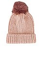view 3 of 3 Bryce Faux Fur Beanie in Blush