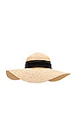 view 4 of 4 Avalon Sunhat in Natural & Black
