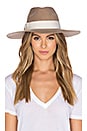 view 1 of 4 XL Glam Hat in Taupe & Ivory Bow